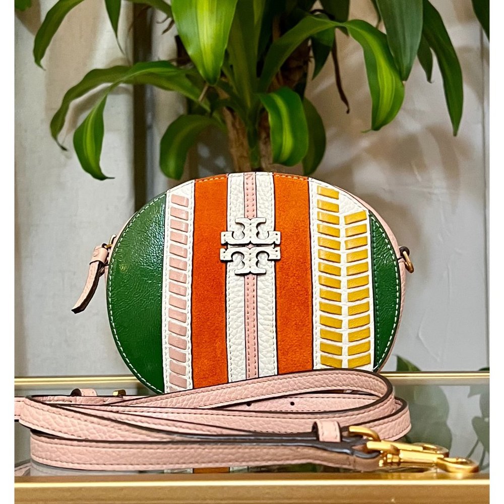 ♦️♦️ AUTHENTIC TORY BURCH MCGRAW STRIPED CAMERA BAG ♦️♦️